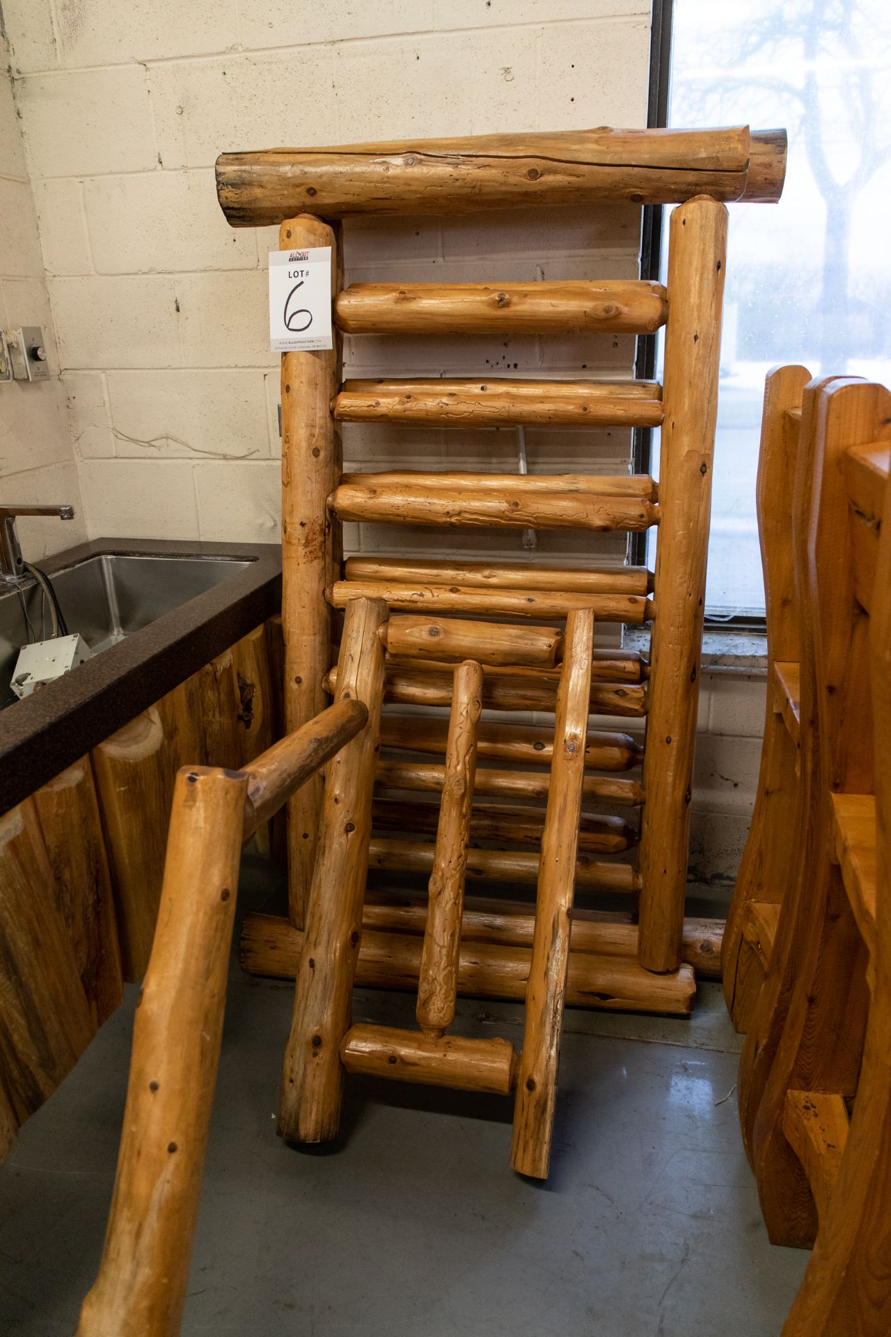 2 WHITE PINE RAILING SECTIONS WITH ONE HAND RAIL SECTION. RAILINGS H-37" L- 65''