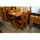 4' WHITE PINE DINING TABLE WITH 4 CHAIRS - L-48'' W-28'' H- 30'' - Image 4 of 4