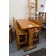 6' WHITE PINE HIGH TOP BAR TABLE WITH 4 CHAIRS - L-72" W -28'' H- 42" - - Image 1 of 4