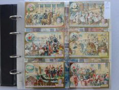 Liebig-Bilder.-2 Alben mit 600 chromolithographischen Sammelbildern. Um 1900-1910. 4°. Lose