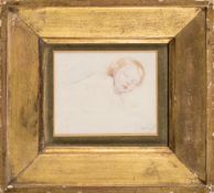 British School 20th Century, indistinctly signed Bess Norriss [?]- Study of a sleeping child,