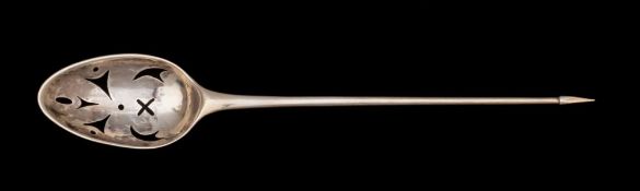 A George III silver mote spoon, maker Thomas Chawner, London,