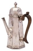 WITHDRAWN A George III silver cafe au lait, pot maker Robert Makepeace & Richard Carter, London,