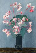 * Joan Gillchrest [1918-2008]- Begonias, in a vase,:- signed with a monogram oil on board, 67.