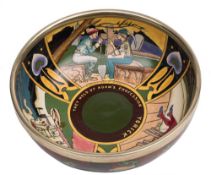 A Foley 'Intarsio' pottery bowl: with e.p.