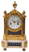 Roque à Paris an French Empire ormolu mantel clock with unusual date globe: the eight-day duration