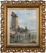 J H Blunt [19/20th Century] - Lynmouth Tower, Low Tide , North Devon,