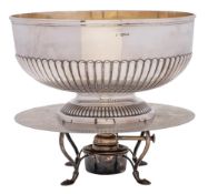 A Victorian silver punch bowl, maker Mappin & Webb, Sheffield,