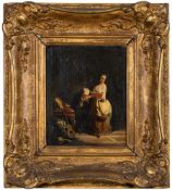 Joseph. S Gyselinck [1817-1884]- The Music Master,:- signed bottom right oil on panel, 25 x 20cm.