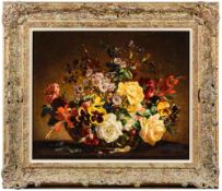 * Stuart Scott Sommerville [1908-1983]- A basket of Summer flowers,