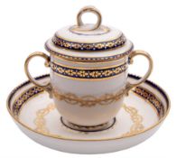 A Derby porcelain chocolate cup,