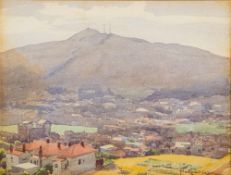 * Marcus King [1891-1977]- A Grey Day, Wellington,:- signed, watercolour, 23 x 30cm.
