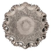 A George II silver salver, maker William Williamson I,