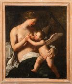 Venetian School, late 17th Century- Venus and Cupid,:- oil on canvas, 108 x 91cm.