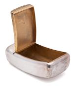 A Georgian Scottish provincial silver snuff box, maker Joseph Pearson, Dumfries: initialled,