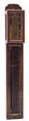A 20th century Japanese Shaku Dokei 'pillar' wall clock: the short-duration weight-driven movement