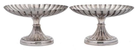 A pair of plated comports,