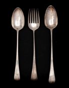A George III silver Old English pattern basting spoon, maker George Smith III & William Fearn,