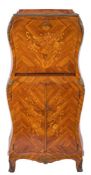 A 19th Century French kingwood, floral marquetry and gilt metal mounted Secretaire a Abbatant:,