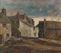 John McKirdy Duncan [1866-1945]- Village scene,:- signed bottom right oil on canvas, 36 x 42cm,