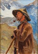 English School circa 1930s- Mountain guide, Chanrion, Val de Bagnes,:- initialled BB,