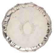 A George II silver salver maker William Peaston London,