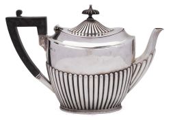 A 20th century silver teapot, maker James Dixon & Sons, Sheffield,