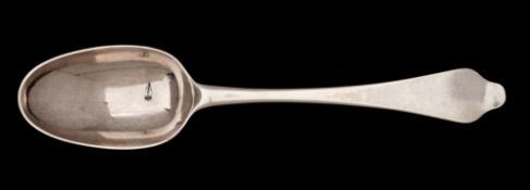 A late 17th century Britannia silver dog nose spoon, maker probably Samuel Lee, London,