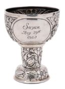 A Victorian silver christening cup, maker's mark worn possibly BP ?, London,