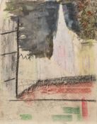 * John Piper [1903-1992]- Salisbury Cathedral spire,:- signed and inscribed bottom left,