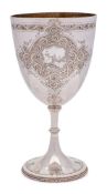 A Victorian silver trophy cup, maker Fenton Brothers, Sheffield, 1873: inscribed,