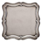 An Edward VII silver salver, maker's mark worn, London,