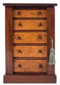 A collectors Victorian mahogany Wellington chest:,