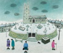 * Joan Gillchrest [1918-2008]- St Buryan Church, Winter Time,