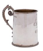 WITHDRAWN - A Victorian silver christening mug, maker Charles Boyton, London, 1884: initialled,
