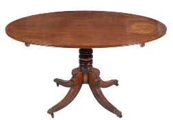 A Regency mahogany oval breakfast table:,