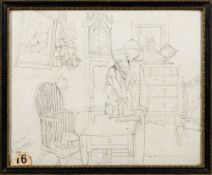 * Charles Spencelayh [1865-1958]- Arranging Flowers, a study:- signed and dated 9.4.