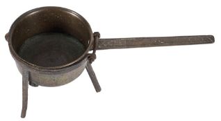Clemant Tosear I & II, Salisbury, a large skillet: the handle cast with maker's name,