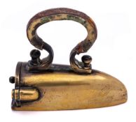 An early 19th Century Continental (possibly Austrian) miniature brass ruffling iron: with
