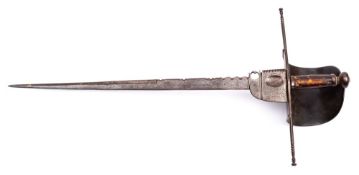 A late 17th/early 18th Century Spanish main gauche: with 44cm double edged blade,