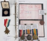 A WWI trio to '1459 L/Cpl f Green Sher Rang':, together with research,