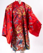 A Chinese gold embroidered 'Dragon' jifu (robe):,