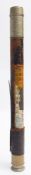 A late Victorian leather single draw telescope:,