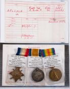 A WWI trio to '2307 Cpl W Belchin Suss.Yeo':.