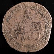 A Charles I halfcrown:.