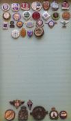 An extensive collection of World War II National Service lapel badges: includes National Institute