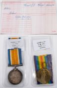 A WWI pair to '263445 A-Cpl R H All Durh LI':.