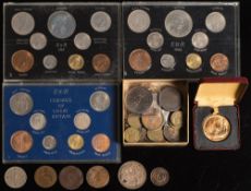 An Edwardian Crown, 1902, together with a collection of mixed coins:.