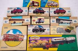 A boxed group of Corgi Classic buses and commercial vehicles:,