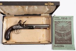 A 19th century flintlock pistol by Fowler:,